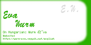 eva wurm business card